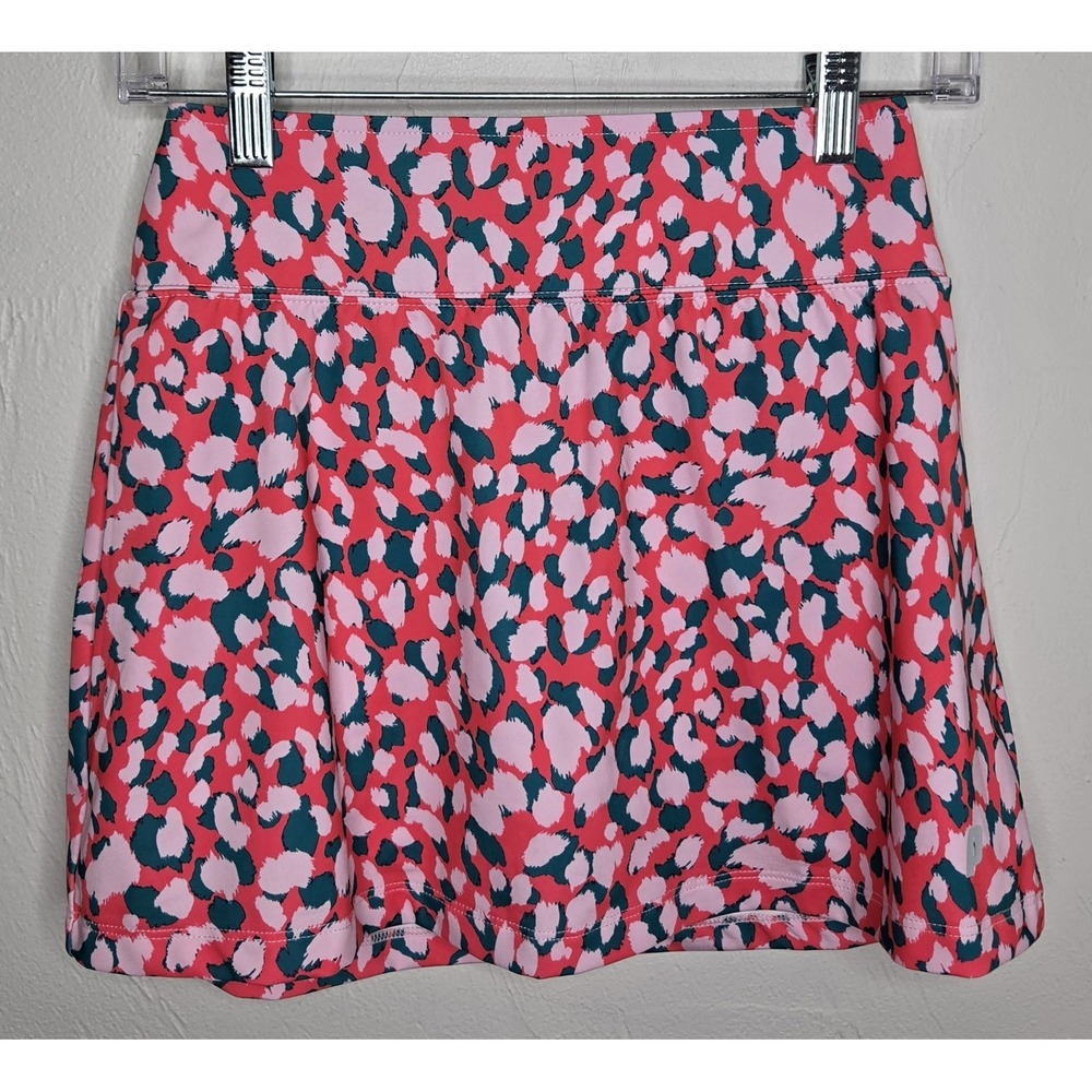 Prince Skort Skirt Tennis Golf Running Racket Pink Green Cheetah Print Womens XS